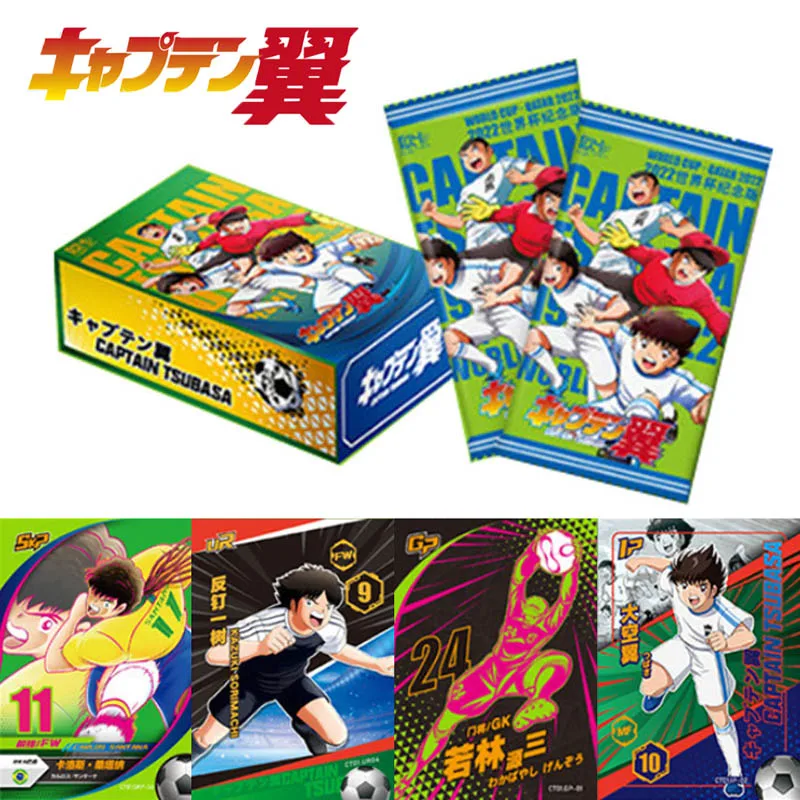 New Anime Captain Tsubasa Collection Cards 2022 World Cup Rare Limited Edition Esclusiva Custom Flash Skp Card Hobby Game Toys