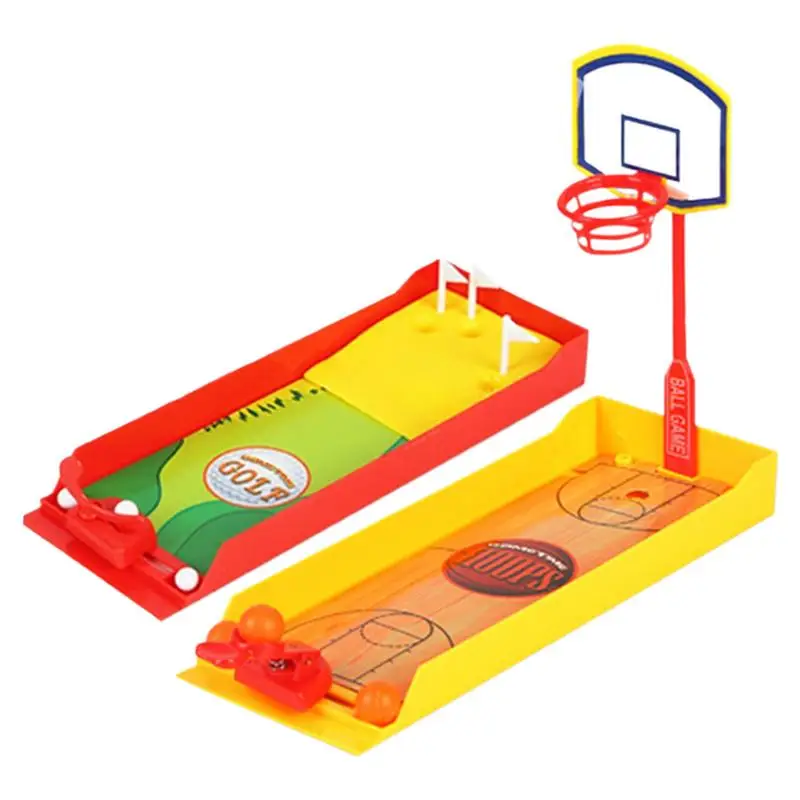 Desk Sports Games Desk Stress Relief Small Finger Toys Tabletop Basketball Golf Game Stress Relief Gadgets Toys Games For
