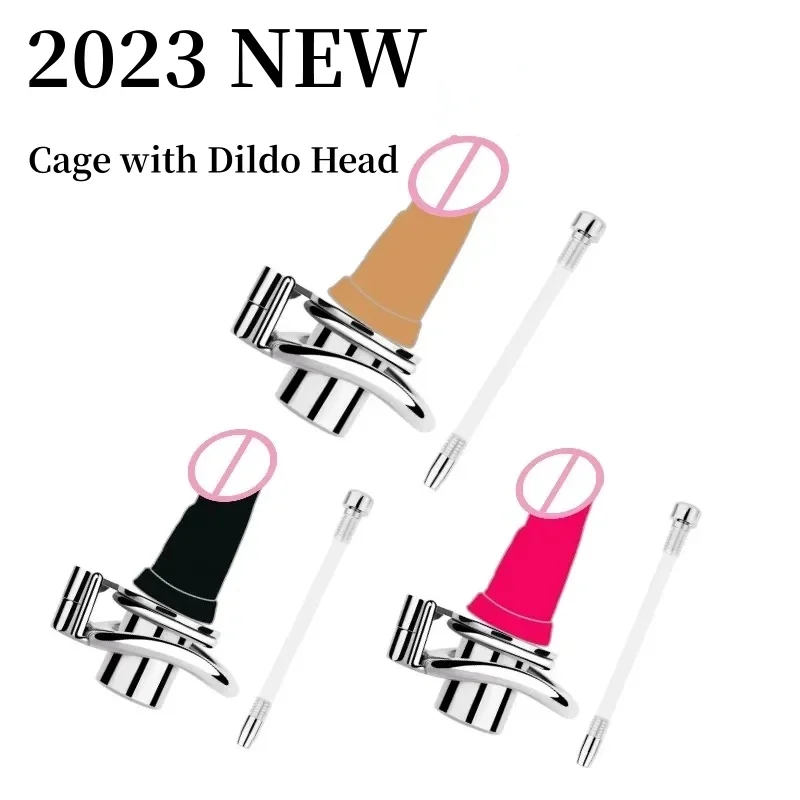 

2023 New Metal Flat Cb Chastity Lock, Anti Cheating Chastity Cage with 9cm Silicone Dildo for Sissy Sex Toys, Male Sex Toys 18+