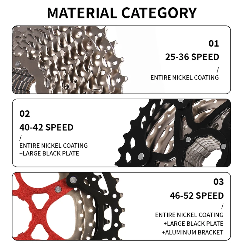 BUCKLOS Bicycle Cassette MTB Road Bicycle Flywheel 8/9/10/11/12Speed Freewheel HG Structure for Shimano 11 Speed Bike Parts