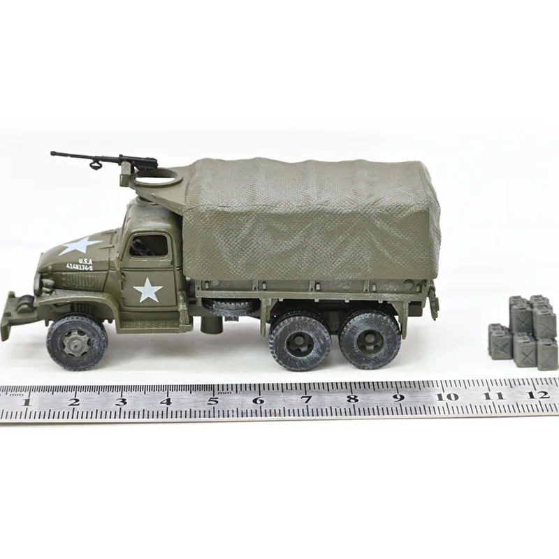 1:72 Scale Model US Army Truck 2.5 Ton Transporter Diecast Toy Collection Gift Display Decoration For Adult Fans Gift