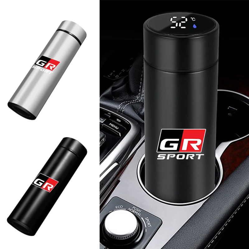 Smart Insulation Cup Car Thermos Mug Bottiglia D'Acqua Accessori Auto Per Toyota Gr Sport C-Hr Rav4 Prado Prius Camry Corolla Yaris