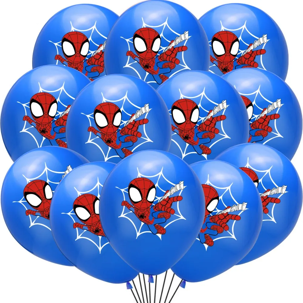 thumbnail image 1 of Globos de látex de 12 pulgadas de Spidey y sus increíbles amigos, decoraciones para fiestas de cumpleaños de Spiderman para niños, suministros para fiestas de baby shower, 1 of 5