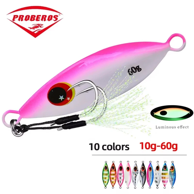 Big Jig 10g-60g holographique - leurre métallique brillant pour pêche en mer - appât artificiel bass