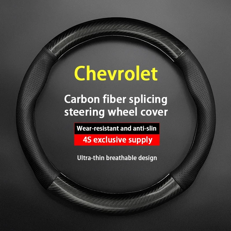 Für Chevrolet Auto Lenkrad abdeckung Kohle faser Leder fit Cruze Captiva Lacetti Aveo Niva Funken Sonic Trax Camaro