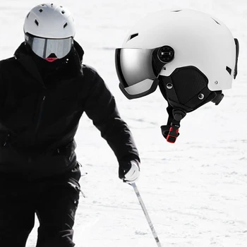 Snowboard Helmet with Goggles Skiing Helmet ABS Shell Protective EPS Foam Safety Helmet for Men Women and Youth 4