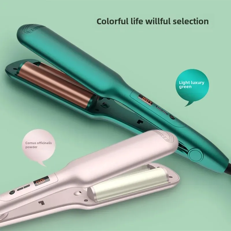 Ceramic Hair Rolling Pin Large Wave Styling Iron Home Use Women's Electric Rolling Hair Tool Quick Drying Straightening Brush