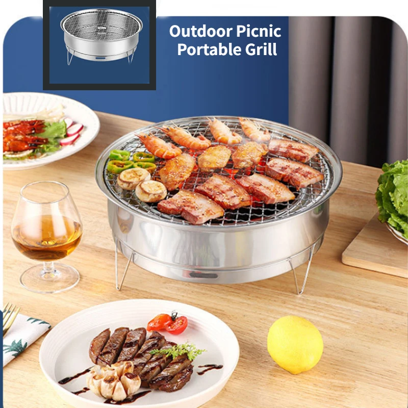 Anman Stainless Steel Grill Pan Suitable for BBQ Kitchen