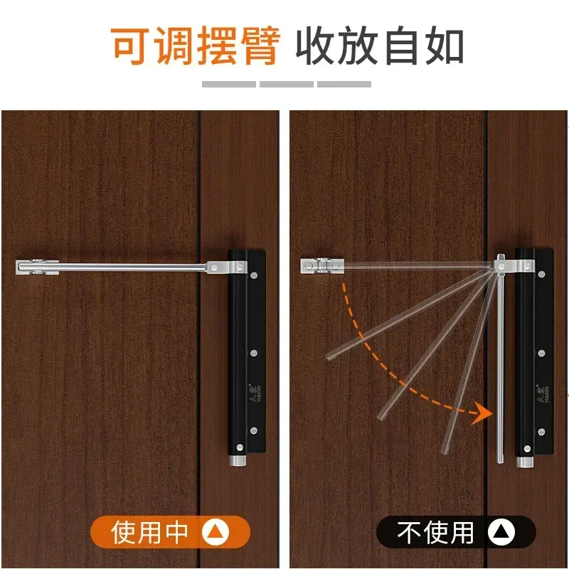 Home door closers with a load capacity of 30-50 kg Aluminium automatic door closers Simple automatic rebound