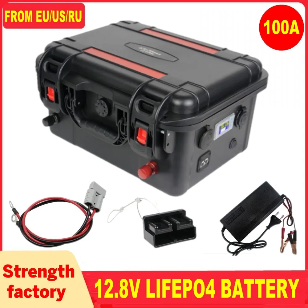 Batteria Lifepo4 12V 100Ah 120Ah 150Ah Batteria Ricaricabile Al Litio 200Ah Power Back Per Barche Da Campeggio Inverter Motor Rv