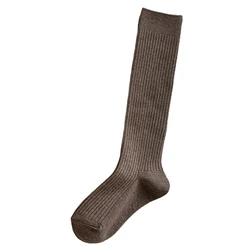 Vintage Style Women's Knee - High Socks - Soft and Warm Autumn Casuals - One Size (Coffee)