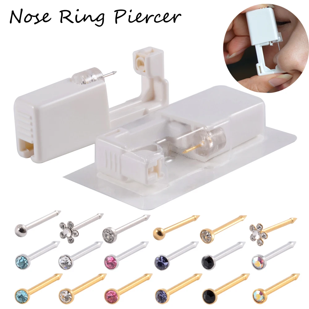 Nose Studs Nose Piercing Gun Body Piercing Kit Jewelry 1 Unit