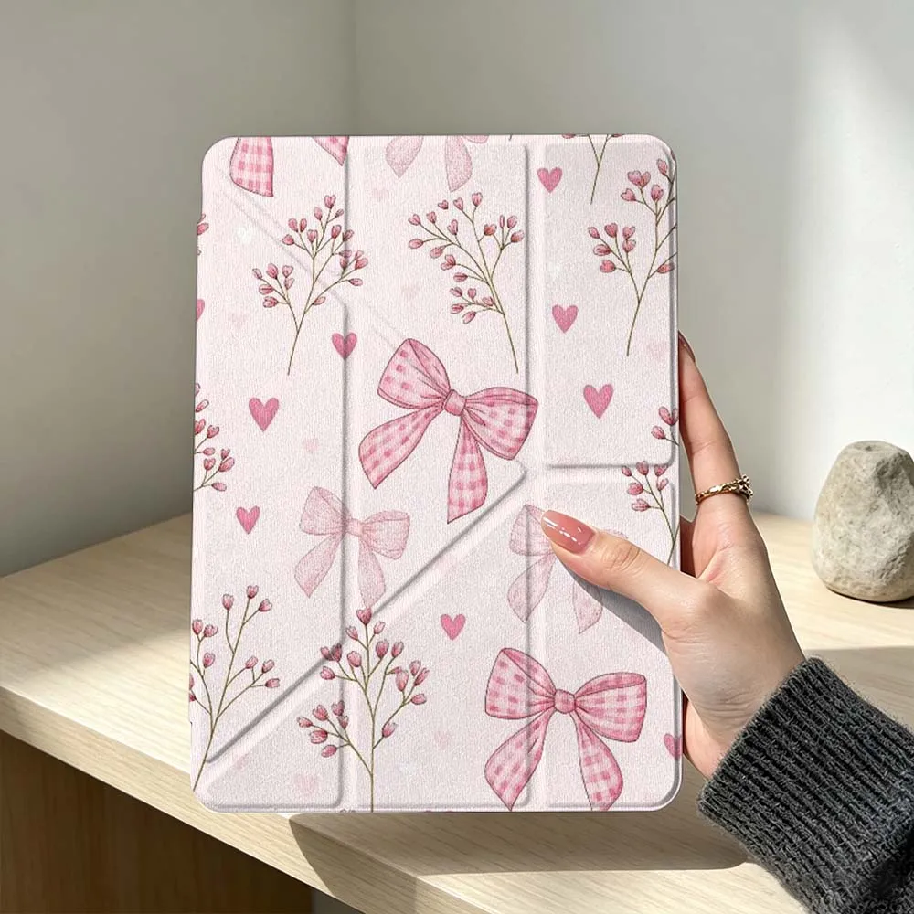 Bow Floral Heart Pattern Soft Tablet Case