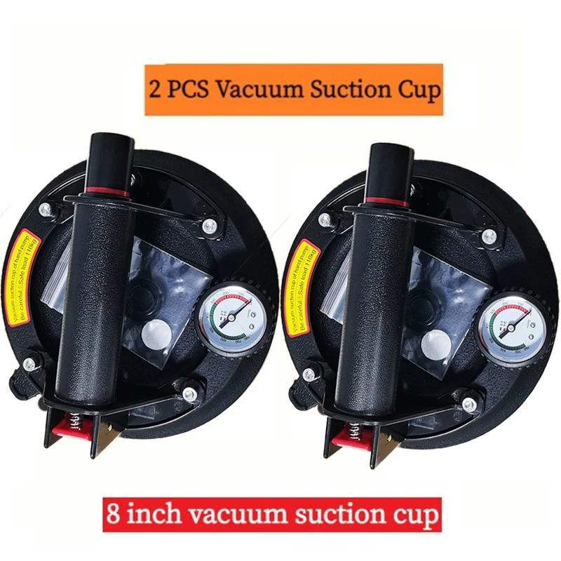 

2PCS 250kg Vacuum Suction Cup 8 Inch Heavy Duty Vacuum Lifter Home Tile Glass Lift Window Replacement Suction Cup for Tile