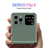 Original SERVO Flip 6 Mobile Phone 4SIM Card Standby GSM Network Magic Voice Call Recording Torch Fold Cellphone Free Phone Case 1