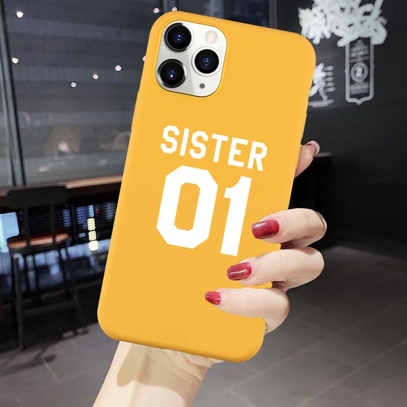 Best Friends BFF Sisters Letter Silicone Phone Case
