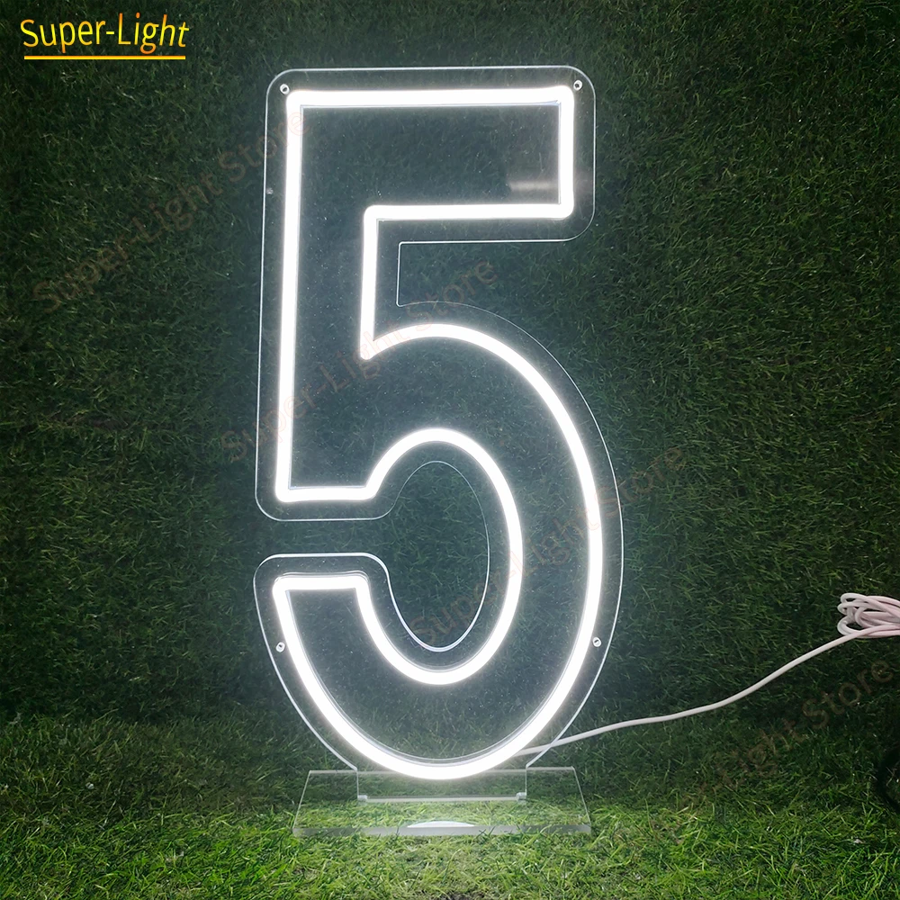 

Big 2.9ft/35inch High LED Number Neon Sign Birthday Decor Light Up Signs for Party Decoration Numbers 1 Lamp Kids Birthday Gift