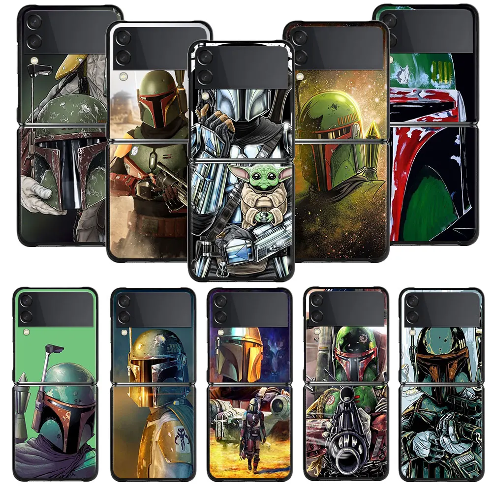 The Mandalorian Planet Ufo Robot Helmet Custodia Per Telefono Per Samsung Galaxy Z Flip 4 Z Flip3 5G Shell Per Galaxy Z Flip Pc Hard Cover