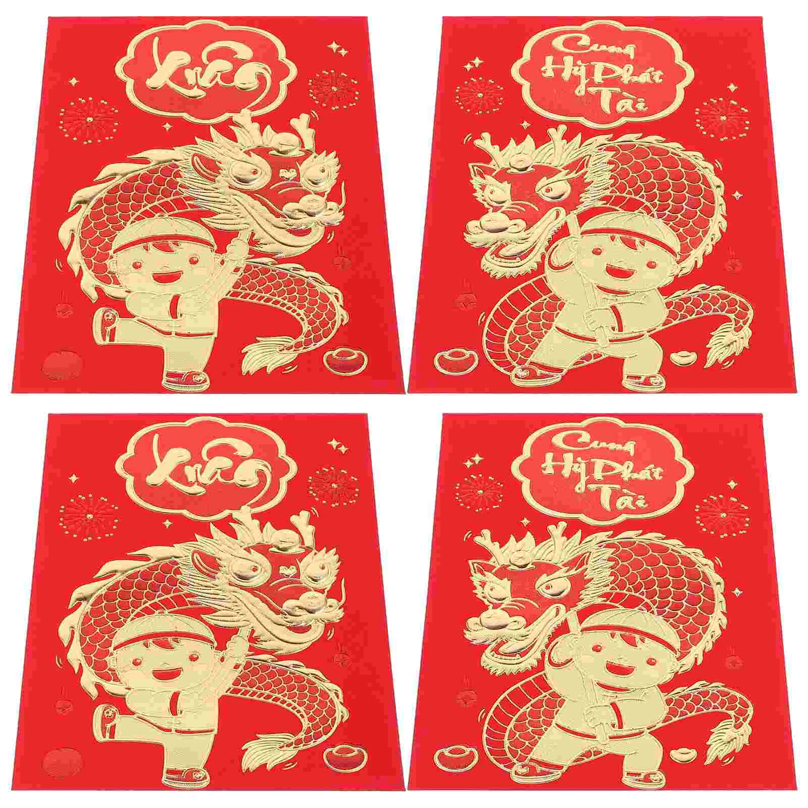 Money Red Pockets Chinese Lucky Money Envelopes Year Red Envelopes Cash Envelopes Money Bags Random Style