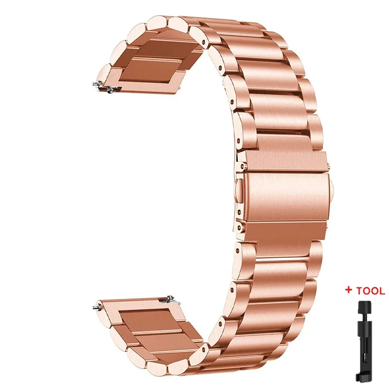 Stainless Steel Smartwatch Bracelet, 20mm/22mm Strap
