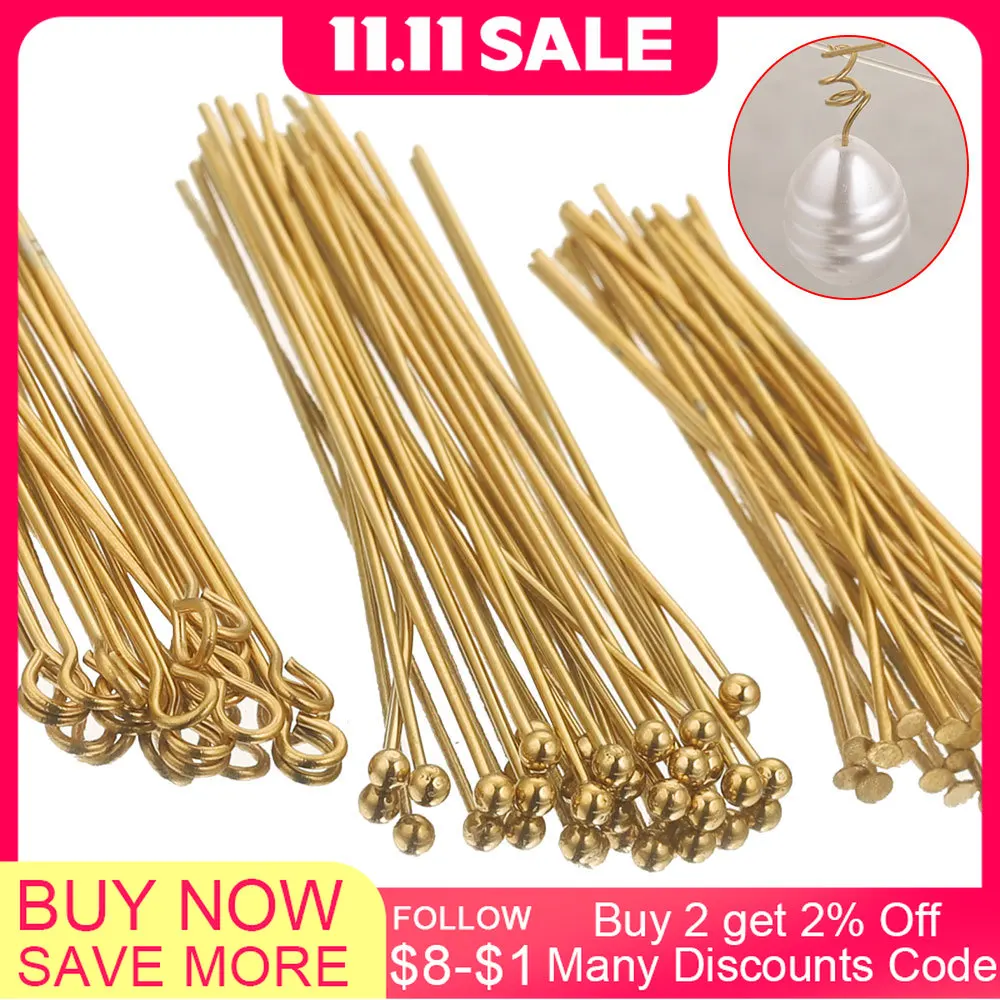 20 قطعة 20-70 مللي متر PVD الفولاذ المقاوم للصدأ العين شقة الكرة رئيس دبابيس إبرة ل الخرز أقراط الحرف موصل مواد صنع المجوهرات