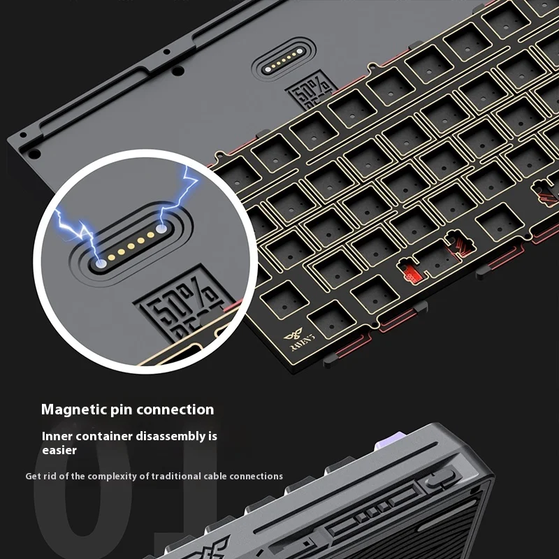 Raven50 v2 기계식 키보드 베어본 키트 핫 스와퍼블 FR4 PCB 플레이트 포론 폼 필링 HHBK WKL 6.25u/7u 스페이스바 포함