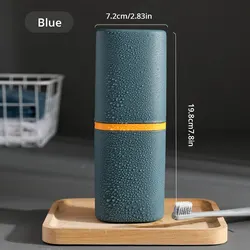 Portable Toothbrush Travel Case for Camping and Business Trips (1pc navy blue)