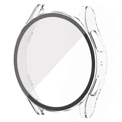 360° Protective Bumper Case with Glass Shield for Smartwatch Accessories (Clear)