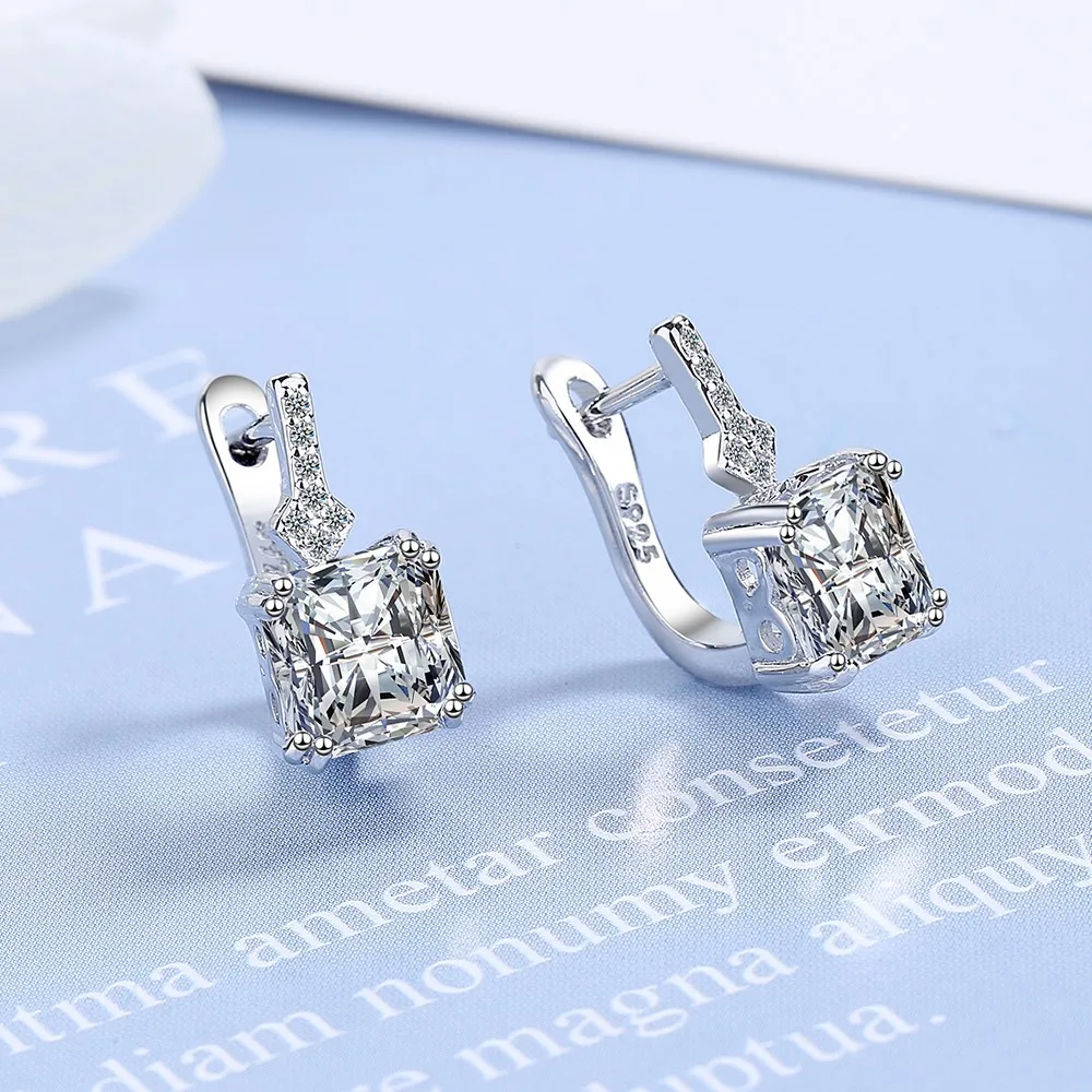 Elegant Tibetan silver cubic zirconia earrings for women, stylish stud design perfect for everyday wear and special occasions