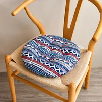 Round Retro Plaid Geometry Print Chair Cushions Chair Pad 40/45cm Home Decorations Bedroom Office Supplies Indoor Outdoor Garden 5