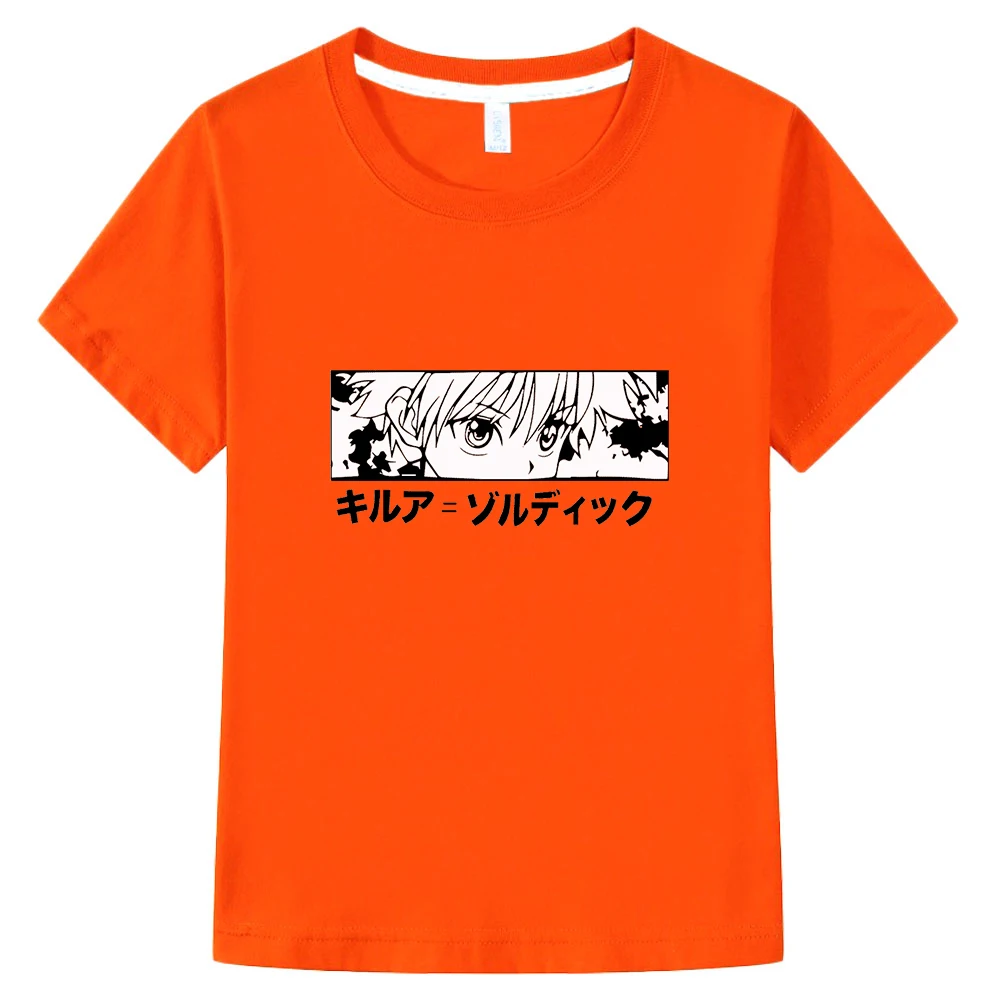 

Zoldyck Eye Killua T Shirt Boys Girls Unisex Clothing Kids Hunter X Hunter Print T-Shirts Children Short Sleeve Tops 100% Cotton