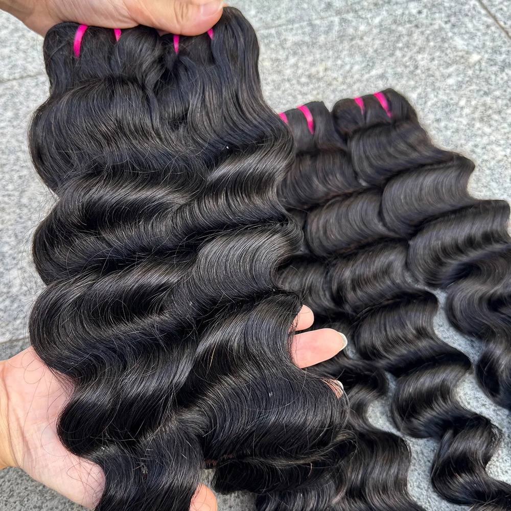 Loose Deep Wave Bundles Hair Weave Bundle 100% Human Hair Extensions Natural Color Brazilian Hair Bundles Extensions 100g/Bundle