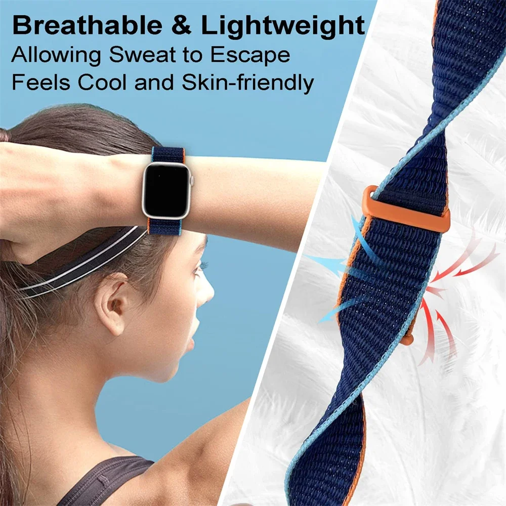 Adjustable Nylon Elastic Watch Band Bracelet