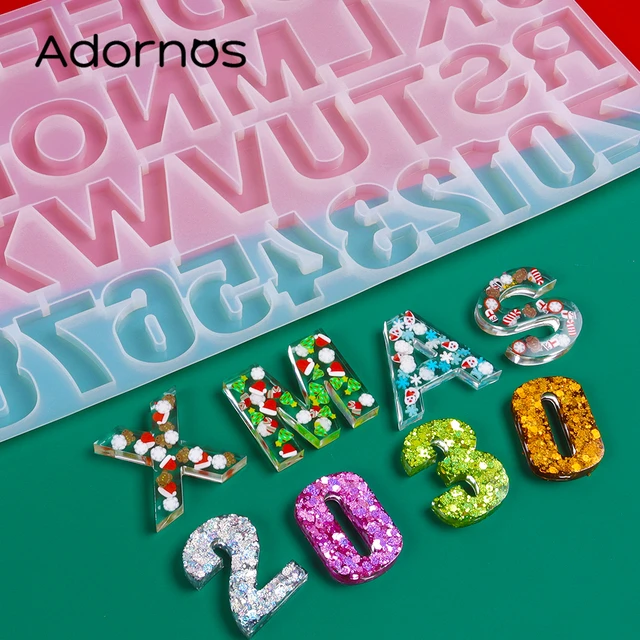 Letter Resin Molds Alphabet Number Silicone Mold - Epoxy Resin Silicone  Mold Mould - Aliexpress