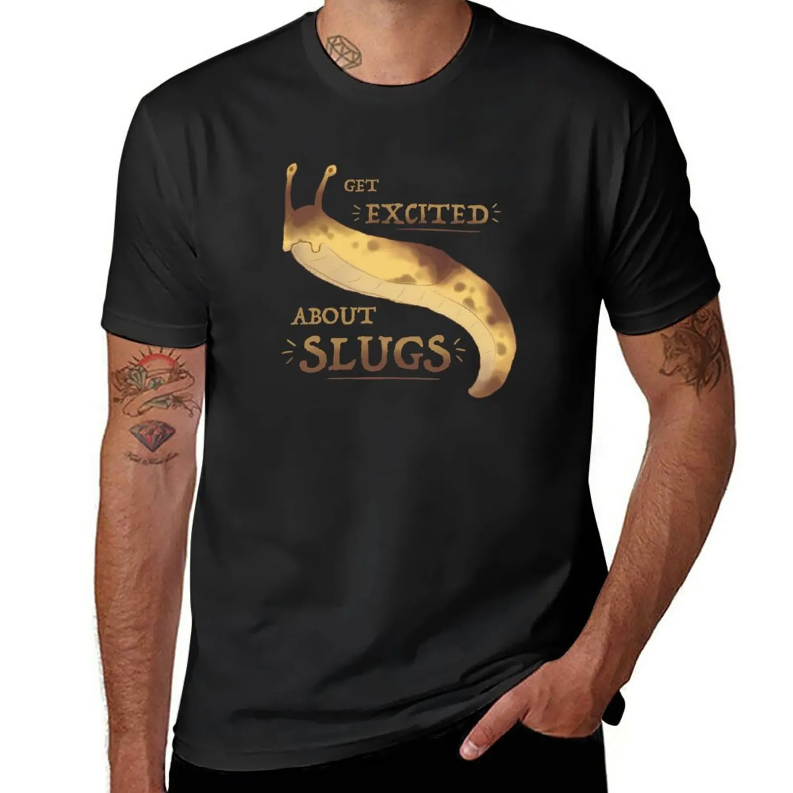 

New Get EXCITED about SLUGS! T-Shirt Tee shirt kawaii clothes graphic t shirts Oversized t-shirt mens clothing
