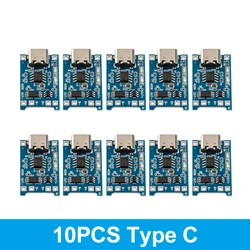 5-Pack Lithium Battery Charger Modules with Dual Protection Functions (10 Pcs Type-c)