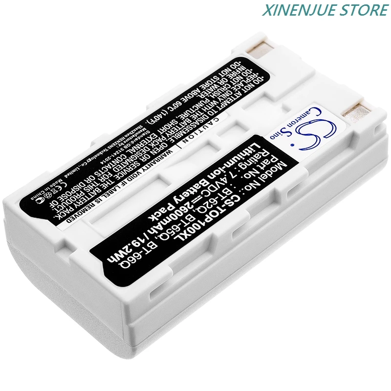CS-TOP100HL Batteria 3400mAh Li-ion Compatibile Con Topcon FC-100, GMS-2, GPT-7500 E Sokkia SHC250 - Sostituisce BT-30, BT-66Q - 3