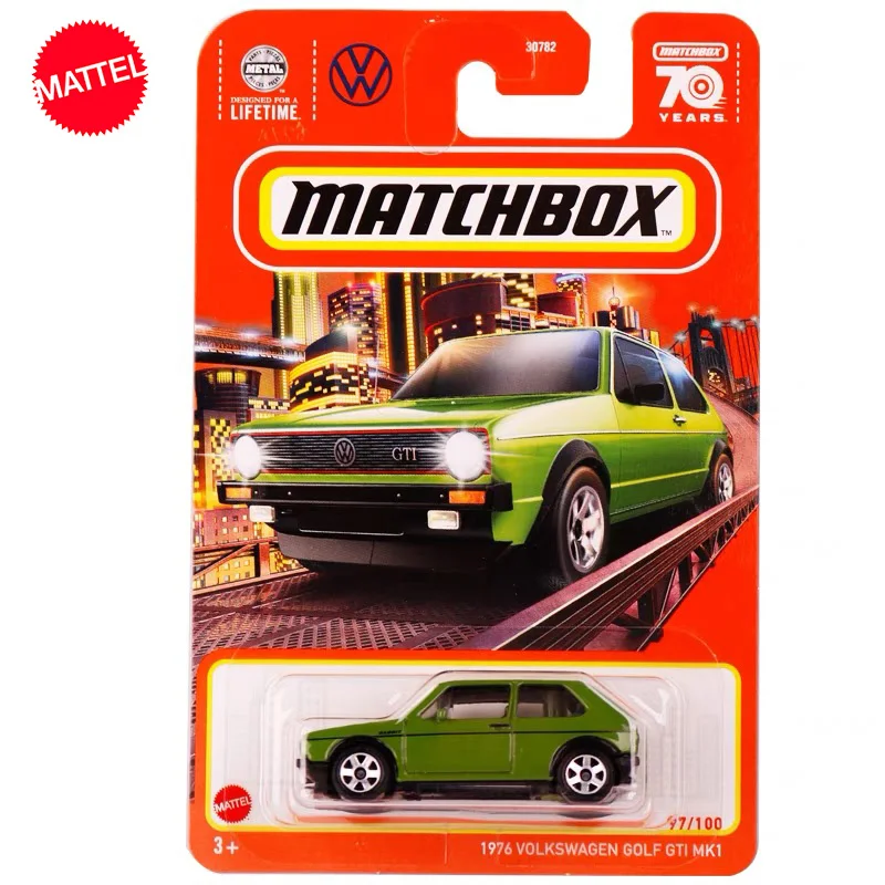 Original Mattel Matchbox 30782 Car 1/64 70 Years 1976 Volkswagen Golf Gti Mk1 Vehicle Toys for Boys Collection Birthday Gift