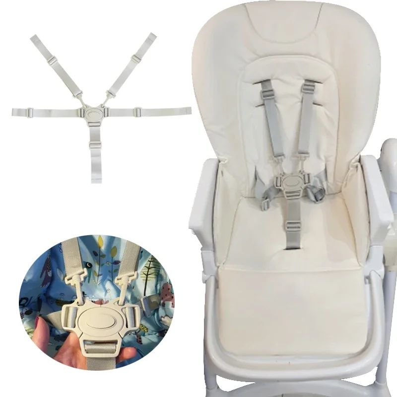Baby Universal 5 Point Harness High Chair Safe Belt Seat Belts For Stroller Pram Buggy Children Kid Pushchair Child Dining Chair Stroller accessories highchair accessories children strap buckle