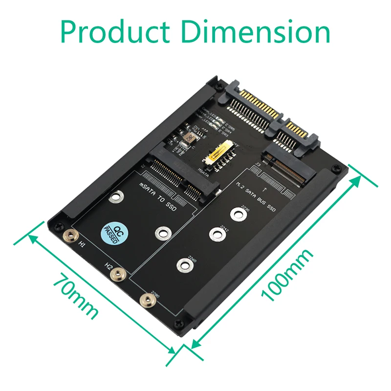 Kov pouzdro msata SSD B+M šifrovací klíč M.2 NGFF SSD na 2.5