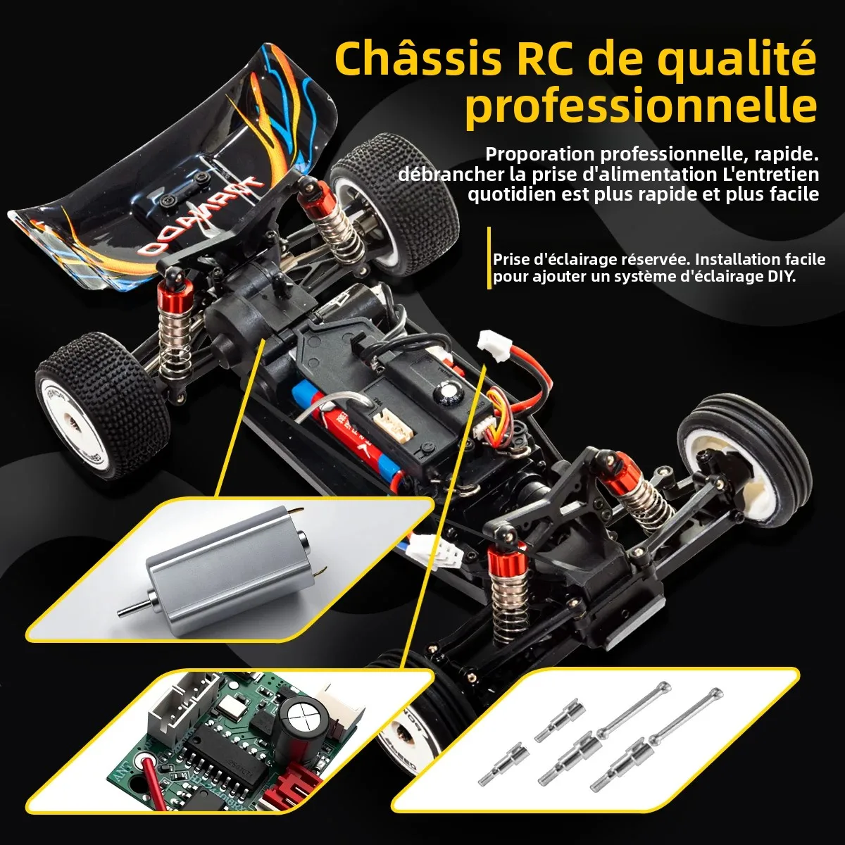 WLtoys 244016 V2 jouet de course radiocommandé 1:24, gyroscope intégré