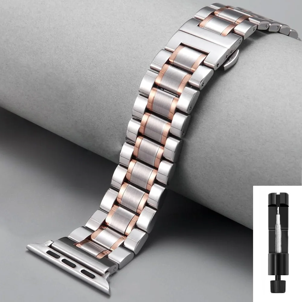Stainless Steel Strap For Apple Watch Band Series 11/10/9/8/7/6/5/4/3/SE 3 thumbnail 4
