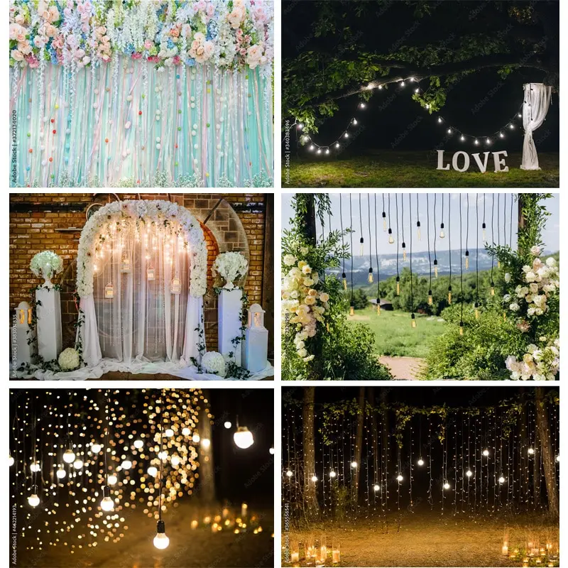 

ZHISUXI Vinyl Custommade Wedding Photography Backdrops Flower Wall Forest Danquet Photo Background Studio Props 21126 HL-10