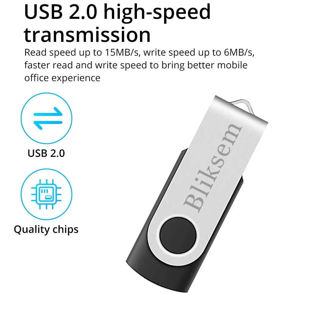 USB Flash Drive Bliksem Pendrive 64GB Memory Stick for PC Mobile 2.0 Metal USB Flash Drive