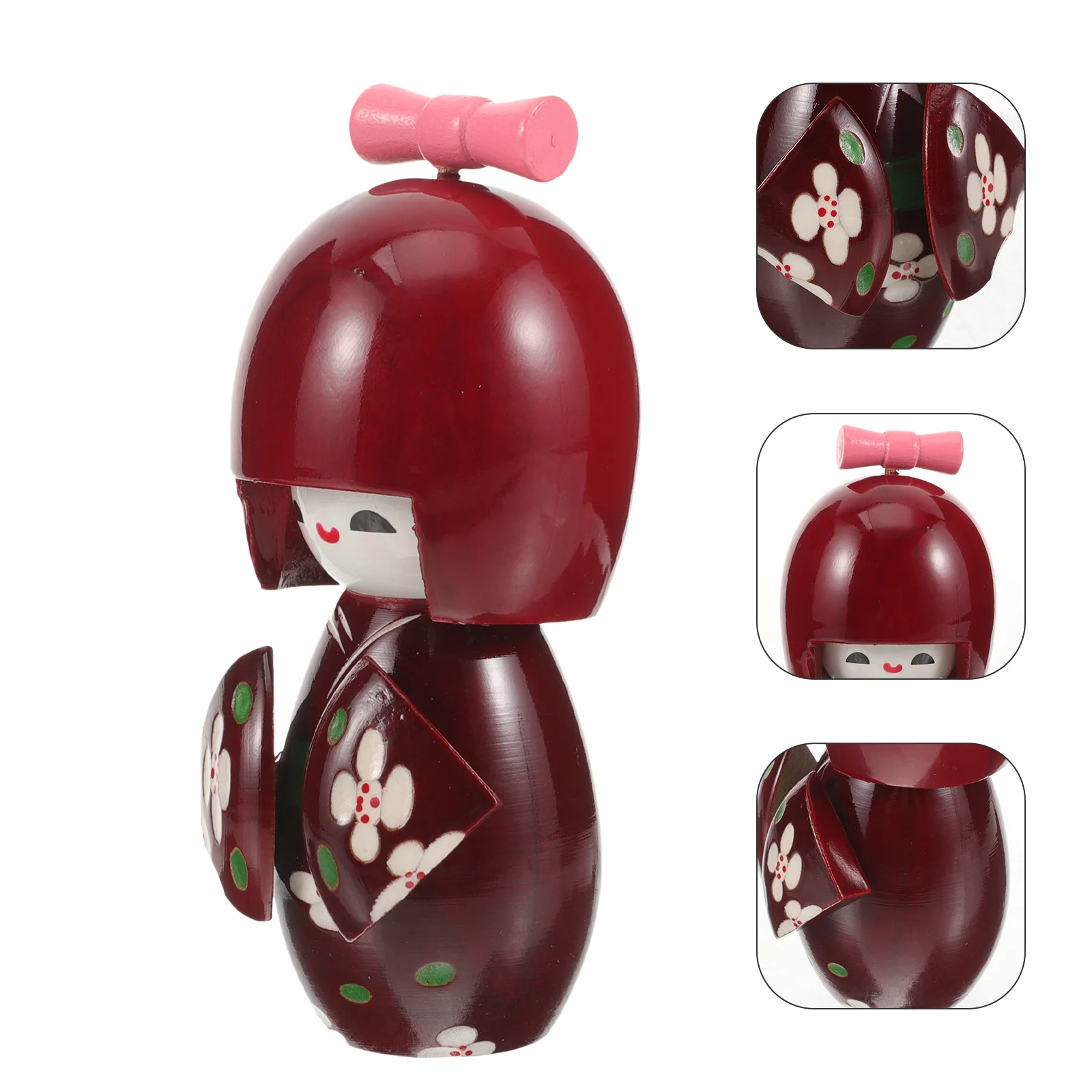 Giapponese Kokeshi Bambola Kimono Ragazza Artigianato Figurina Ornamento Da Collezione Decorazione