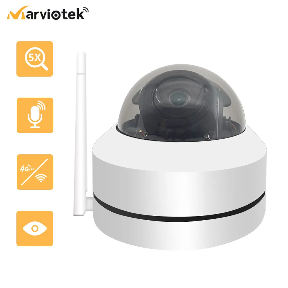 4K 8MP 4G LTE IP Camera With Sim Card Slot 4MM/2.7-13.5MM 5X Optical Zoom Video Surveillance Cameras With Wifi Camera Camhi 5MP