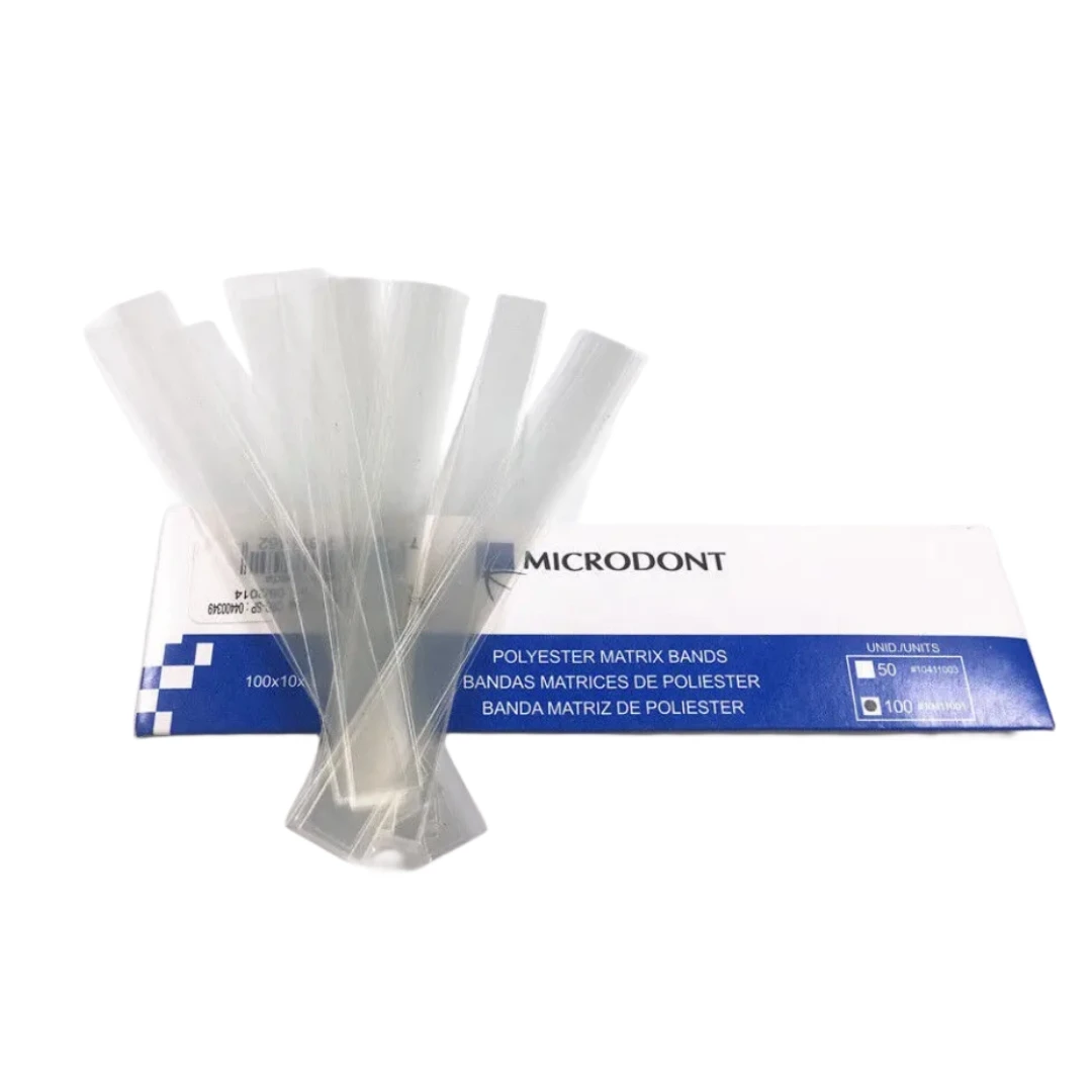 

1Box Dental Clinical Microdont Clear Polyester Matrix Bands Fit Filling Decayed Tooth