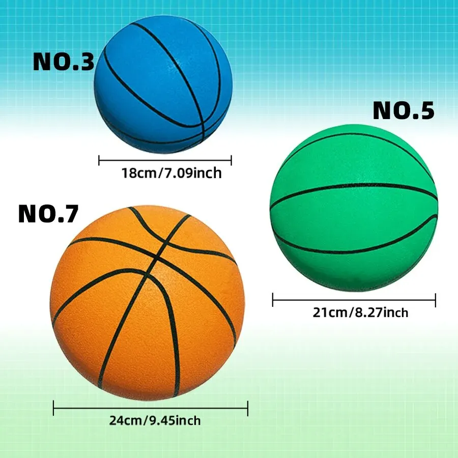 Sport Balls Silent Basketball High Elastic Mute Indoor Youth No. 3 No. 5