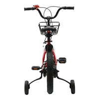 Vélo pour enfants rouge/rose pour 3 à 5 ans |   Vélo d'entraînement réglable pour enfants, siège de 14 pouces |   Acier à haute teneur en carbone 5