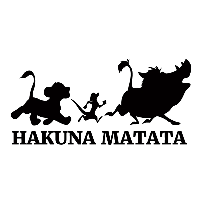 Hakuna Matata Vinyl Decals - The Lion King Cartoon Wall & Car Decor